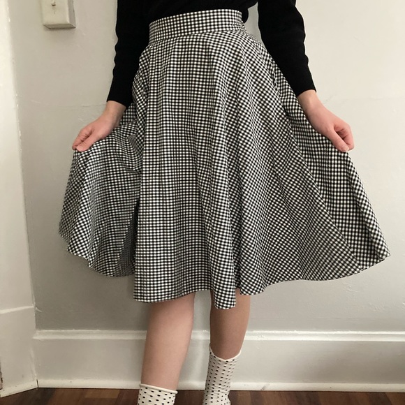 Gingham midi skirt - Picture 2 of 4